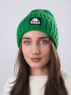 Шапка бини женская Kappa 003 реплика зеленая one size