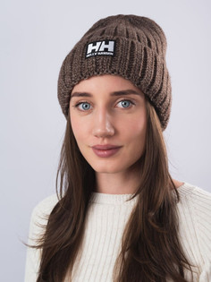 Шапка бини женская Helly Hansen 013 реплика коричневая one size