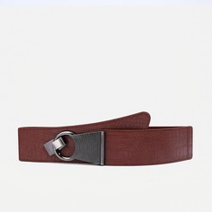 Ремень женский 9709443 коричневый, 85х10 см No Brand