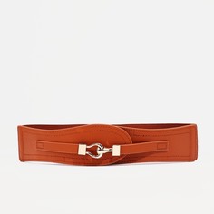 Ремень женский 9730850 оранжевый, 62х6 см No Brand