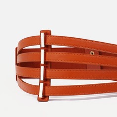 Ремень женский 9730859 оранжевый, 73х11 см No Brand