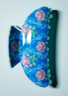 Заколка-краб женская Fashion Jewelry Roses голубая