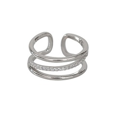 Кольцо из бижутерного сплава one size WASABI JEWELL WSB0000679, циркон
