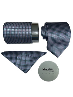 Галстук мужской Sichuan Fflourish Silk Co., Ltd. Банка, голубой
