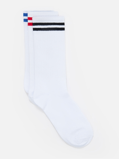 Носки Cotton & Quality женские, белые, с полосками, размер 36-39, 3815Т3, 3 пары