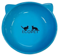 Миска EcoPet круглая, голубой, 0,2 л