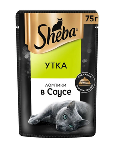 Влажный корм для кошек Sheba ломтики в соусе утка 28 шт по 75 г