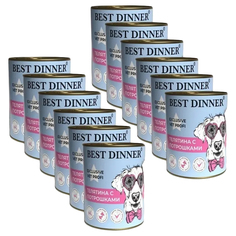 Консервы для собак Best Dinner Exclusive Gastro Intestinal, телятина потрошки 12шт по 340г
