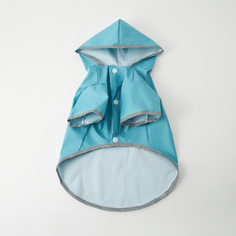 Дождевик для собак, с карманом, голубой, размер M, PR-2023-4 Mascube