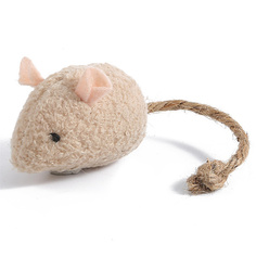 Игрушка для кошек Mascube, мышка белая с пищалкой, CW032-2-1