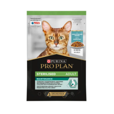 Влажный корм для кошек Pro Plan с океанической рыбой в соусе, 3 шт по 85 г