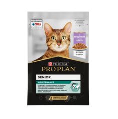Влажный корм для кошек Pro Plan для старше 7 лет кусочки с индейкой в соусе 9 шт по 85 г