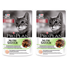 Влажный корм для кошек Pro Plan кусочки с ягненком в желе, 2 шт по 85 г