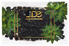 Грунт для аквариума DECOR DE, черная, галька декоративная, 350 г, фр. 5-10 мм