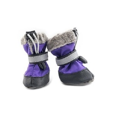 Ботинки для собак Дарэлл, утепленные, фиолетовый, мех, полиэстер, M, 8х5,5х11,5 см
