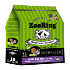 Сухой корм для кошек ZooRing Adult Cat Maxi, индейка, 10 кг