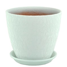 Цветочный горшок Сады Аурики Винил бутон 5,4 л белый 1 шт.