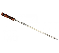 2К-116, Шампур с узором и деревянной лакированной ручкой ШАР 3*12*450 мм 2K