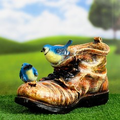 Цветочное кашпо Хорошие сувениры Ботинок с двумя птичками Р00013442 1,8 л 1 шт.