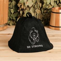 Шапка для бани Be strong 7088303 onesize черный No Brand