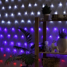 Гирлянда "Сеть" 1.6 х 1.6 м , IP20, прозрачная нить, 144 LED No Brand