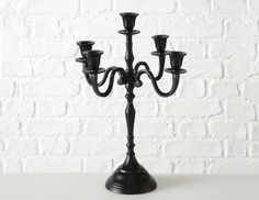 Канделябр ВИТТО на 5 свечей, черный, металл, 40 см, Boltze