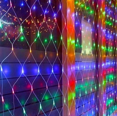 Светодиодная гирлянда Сетка, 200*200 см., 240 LED No Brand