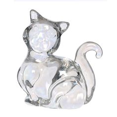 Статуэтка, 5 см, стекло, перламутр, Кошка, Cat Kuchenland