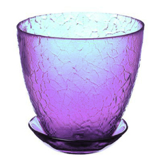 Цветочный горшок NiNaGlass Змейка 4840156629_ сиреневый