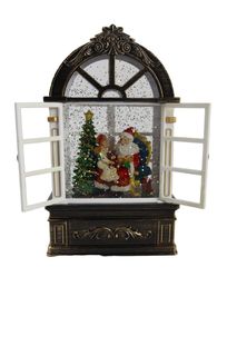 Новогодний светильник Merry Christmas WDL-20027 22х13см Дед Мороз с девочкой на коленях