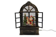 Новогодний светильник Merry Christmas WDL-20027 Дед Мороз с девочкой на коленях