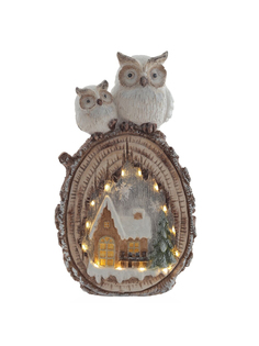 Фигурка светящаяся магнезия, Alat Home, Совы 30х11х53 см, 791576