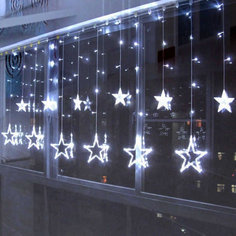 Светодиодная LED гирлянда Звезды Goodstore24 GIRZVEZ3.белая 3х1 м белая