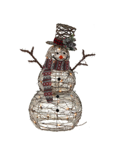 Фигурка декоративная Remecoclub Снеговик с подсветкой 701481 90 см