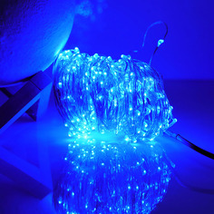 Гирлянда нить роса Christmas DS 8-1blue с пультом 100м цвет синий