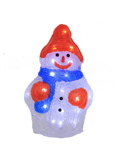 Фигурка декоративная Remecoclub Снеговик с подсветкой 701847 25 см 1 шт