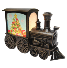 Новогодний сувенир Merry Christmas ZF-094, 15018 "Паровозик везёт Эльфа", подсветка