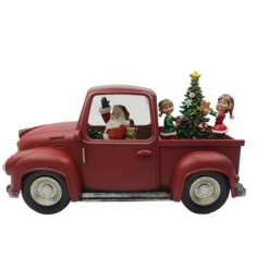 Новогодний сувенир Merry Christmas WDL-22015, 15160 "Машина" : Эльфы наряжают ёлку