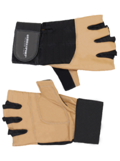 Перчатки для фитнеса Onhillsport коричневые Q11- XL с фиксатором мужские кожа