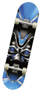 Скейтборд Спортивная Коллекция Mask 78,7х19,7 см, черный/синий