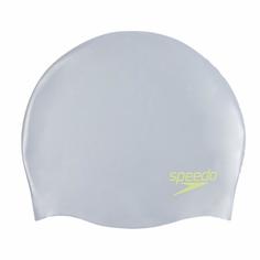 Шапочка для плавания Speedo Junior Plain Moulded Silicone Cap B825 silver