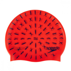 Шапочка для плавания Speedo SPEEDO Junior Slogan Cap розовый