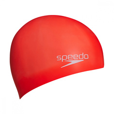 Шапочка для плавания Speedo SPEEDO Plain Moulded Silicone Junior оранжевый