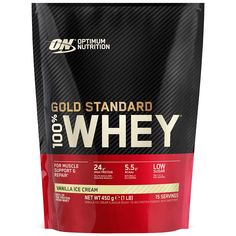 Протеин Optimum Nutrition 100% Whey Gold Standard EU, 450 г, ванильное мороженое