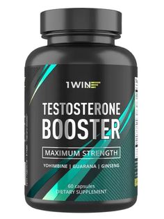 Тестостероновый бустер 1WIN POWER Booster энергетик для мужчин, 60 капсул