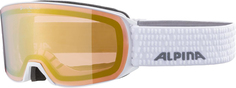 Горнолыжные очки Alpina Nakiska Qv white gloss/Qv gold S2 23/24, Желтый