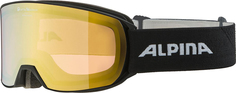 Горнолыжные очки Alpina Nakiska Qv black matt/Qv gold S2 23/24, Желтый