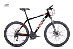 Велосипед горный, TRINX K036 MattBlackWhiteRed 15" 2023
