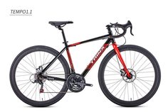Велосипед шоссейный TRINX Tempo 1.1 BlackRedWhite 21" 2023