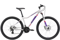 Велосипед Stark Viva 27.2 D 2021 белый-фиолетовый, Размер 18"